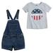 Levi's Bottoms | Levi's Denim Shortall's Overalls And T-Shirt Set Girls Size Large 12/14 New Tag | Color: Blue/Gray | Size: Lg