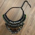 Anthropologie Jewelry | Anthropologie Nocturne Statement Necklace | Color: Black/Silver | Size: Os