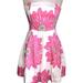 Lilly Pulitzer Dresses | Lilly Pulitzer 2 Pink & White Bold Floral Strapeless Midi Dress | Color: Pink/White | Size: 2