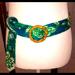 J. Crew Accessories | J Crew Cotton Belt With Bamboo Buckle. | Color: Blue/Green | Size: 44 Inches.