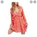 Free People Dresses | Free People Peasant Dress Euc | Color: Cream/Red | Size: Xs