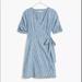 Madewell Dresses | Madewell Gingham Shirred-Sleeve Wrap Dress | Color: Blue/White | Size: S