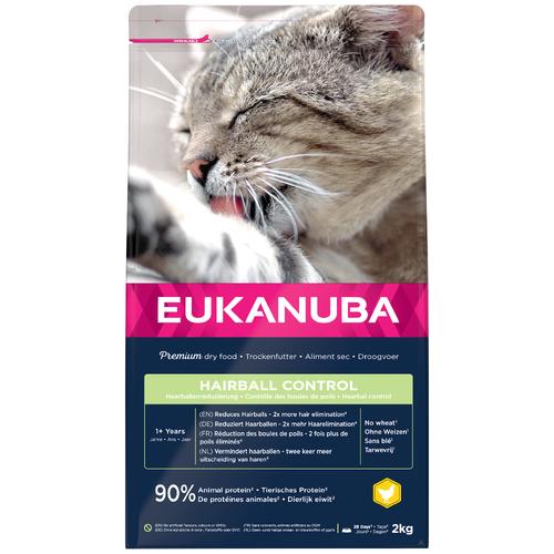 2kg Eukanuba Hairball Control Adult Katzenfutter trocken