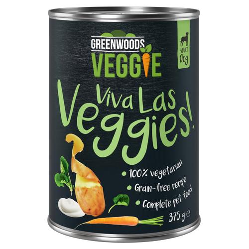 12 x 375 g mit Joghurt, Kartoffeln, Karotten und Spinat Greenwoods Veggie Hundenassfutter