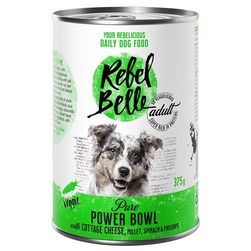 6 x 375 g Adult Pure Power Bowl veggie Rebel Belle Hundefutter nass