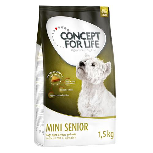 4x1,5kg Mini Senior Concept for Life Hundefutter trocken