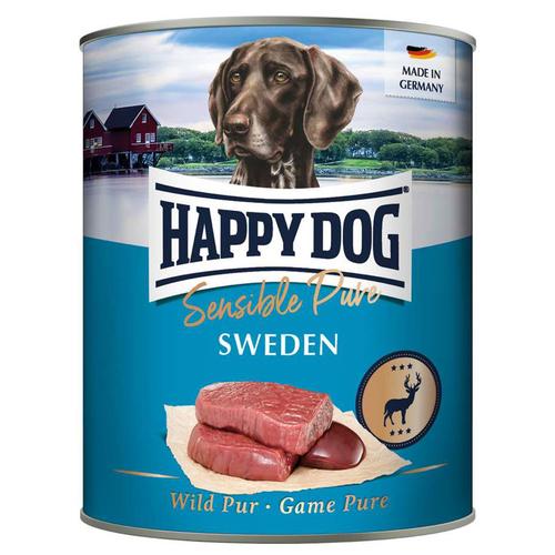 Sparpaket: 12x800g Happy Dog Sensible Pure Sweden (Wild Pur) Hundefutter nass