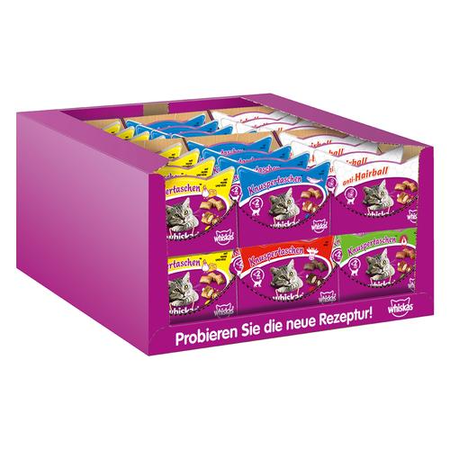 48x 60g Whiskas Knuspertaschen XXL Mixcase Mixpack Katzensnacks