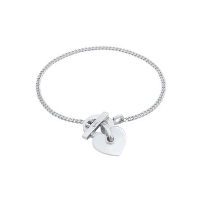 Elli PREMIUM Herz T-Bon Verschluss Modern 925 Silber rhodiniert 16 Damen Image