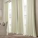 Belgian Flax Prewashed Linen Rich Cotton Blend Window Curtain Panel Single Ivory 50x108 - Lush Decor 21T011206