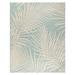 Blue 157 x 105 x 0.25 in Area Rug - Gertmenian Paseo Paume Oasis/Beige Palm Leaf Indoor/Outdoor Flatweave Area Rug Polypropylene | Wayfair 19508