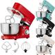 Robot Pâtissier Professionnel 1500W Rouge Robot de Cuisine Multifonction avec Fouet, Batteur,