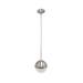 Aspen Creative 1 Light Pendant Light, Satin Nickel, 8" W x 46-3/8" H - SATIN NICKEL - SATIN NICKEL