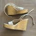 Coach Shoes | Coach White/Gold Wedges Size 8.5 | Color: Gold/White | Size: 8.5