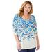 Plus Size Women's 7-Day Floral Print Tunic by Woman Within in French Blue Floral (Size L)
