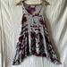 Free People Dresses | Free People Floral Trapeze Lace Detail Minidress | Color: Gray/Red | Size: Xs