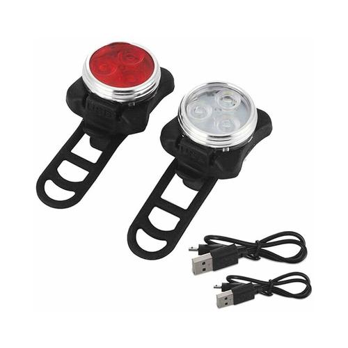Soekavia - LED-Fahrradlicht-Set, USB wiederaufladbares Fahrradlicht, Fahrradlampe Fahrradlicht,