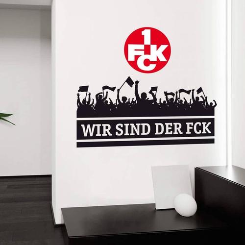 1.fc Kaiserslautern – Wir sind der fck Kaiserslautern mit Logo 80x60cm Wandtattoo Fußball Wandbild