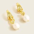 J. Crew Jewelry | J.Crew Freshwater Pearl Gold-Plated Drop Earrings | Color: Gold/White | Size: Os