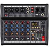 Pyle Pro PMX466 6-Channel Audio Mixer with Built-In FX and USB Interface PMX466