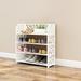 Rebrilliant Multipurpose 4 Tier Shoe Rack Manufactured Wood in White | 26 H x 24 W x 9.5 D in | Wayfair REBR5205 45386975