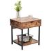 Latitude Run® Kila End Table w/ Storage Wood in Black/Brown | 20.9 H x 18.9 W x 15.7 D in | Wayfair 561A3D77482B4998BEDC6F4856FE4D7C