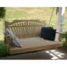 Red Barrel Studio® 2 Person Solid Wood Porch Swing Wood/Solid Wood in Brown/Green | 28 H x 64 W x 38 D in | Wayfair