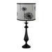 Canora Grey Black Candlestick Dandelion Shade Table Lamp Fabric in Black/Brown | 26.5 H x 12 W x 11 D in | Wayfair A54DAF3EB7604E38BFD06C64DF9293CD