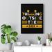 Trinx Inspirational Quote Canvas Thinking Outside the Box Wall Art Motivational Motto Artwork Decor Canvas in Black/Yellow | Wayfair