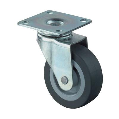 Lenkrolle Rad-Ø 30 mm Tragfähigkeit 20 kg mit Anschraubplatte thermoplastischer Gummi grau Image