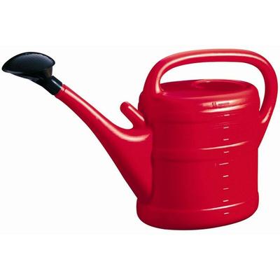 Geli - Gießkanne , 10 Liter, aus Kunststoff in rot, 5,6x32x18,5 cm, mit Brause und Längsbügel Image