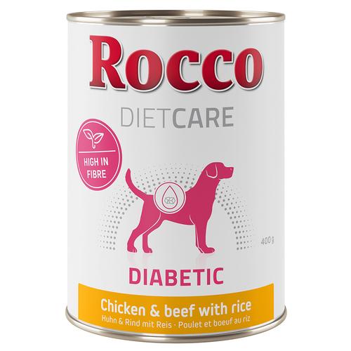 6x400g Diet Care Renal Rocco Spezialhundefutter bei Diabetes Huhn & Rind mit Reis