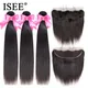 Mèches péruviennes Remy naturelles Lace Frontal – ISEE HAIR cheveux lisses 13*4 pre-plucked avec