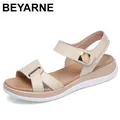 BEYARNE – sandales d'été en cuir pour femmes chaussures plates légères et confortables avec