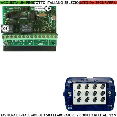 Tastiera Interna Elettronica Digitale Modulo 503 Set Elaboratore Remoto Gestisce 2 Attivazioni