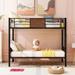 Twin-over-twin Bunk Bed Modern Style Steel Frame Bunk Bed