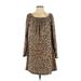 Runway Casual Dress: Brown Leopard Print Dresses - Women's Size Small