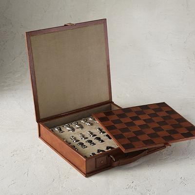 Eponine Leather Box Chess Set - Frontgate