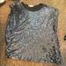 Michael Kors Tops | Michael Kors Silver Sequins And Grey Jersey Top | Color: Gray/Silver | Size: L