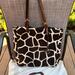 Michael Kors Bags | Michael Kors Brown Giraffe Jet Set Vintage Tote Bag | Color: Brown/Cream | Size: Os