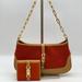 Gucci Bags | Gucci Jackie Suede Shoulder Bag & Wallet | Color: Orange/Tan | Size: 10.5” X 1.5” X 5.5” Bag 4” X 3.5” Wallet