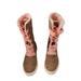 Converse Shoes | Converse Tan Suede/Pink Lined Boots Mid-Calf | Color: Pink/Tan | Size: Girls Junior 4.5