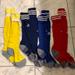 Adidas Underwear & Socks | Assorted Adidas Soccer Socks Size Small (Red, Navy, Blue, And Yellow) | Color: Blue/Red/Yellow | Size: M