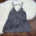 American Eagle Outfitters Tops | American Eagle “Soft & Sexy Tank” Braided Straps Flowing Dark Grey Tank Top Euc! | Color: Gray | Size: Xs