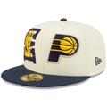 Men's New Era Cream/Navy Indiana Pacers 2022 NBA Draft 59FIFTY Fitted Hat