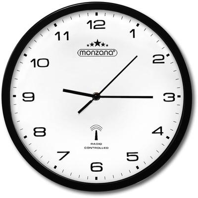Wanduhr Funk Automatische Zeitumstellung Geräuscharm Sekundenzeiger Quarzuhrwerk Analog 31 cm Hohe Image
