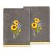 Authentic Hotel and Spa 100% Turkish Cotton Girasol 2PC Embellished Bath Towel Set