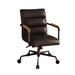 Harith Office Chair in Antique Slate Top Grain Leather