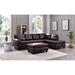 Gallant 111 in. W 2-piece Faux Leather L Shape Sectional Sofa - 78"L x 111"W x 32"H