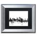 Trademark Fine Art 'Sacramento CA Skyline B&W' by Michael Tompsett Framed Graphic Art on Canvas in Black/White | 11 H x 14 W x 0.5 D in | Wayfair